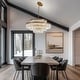 preview thumbnail 15 of 15, 32 in. Drum Modern Crystal Chandelier 4-Tier Gold Brass Kitchen Island Pendant Light for Dining Room