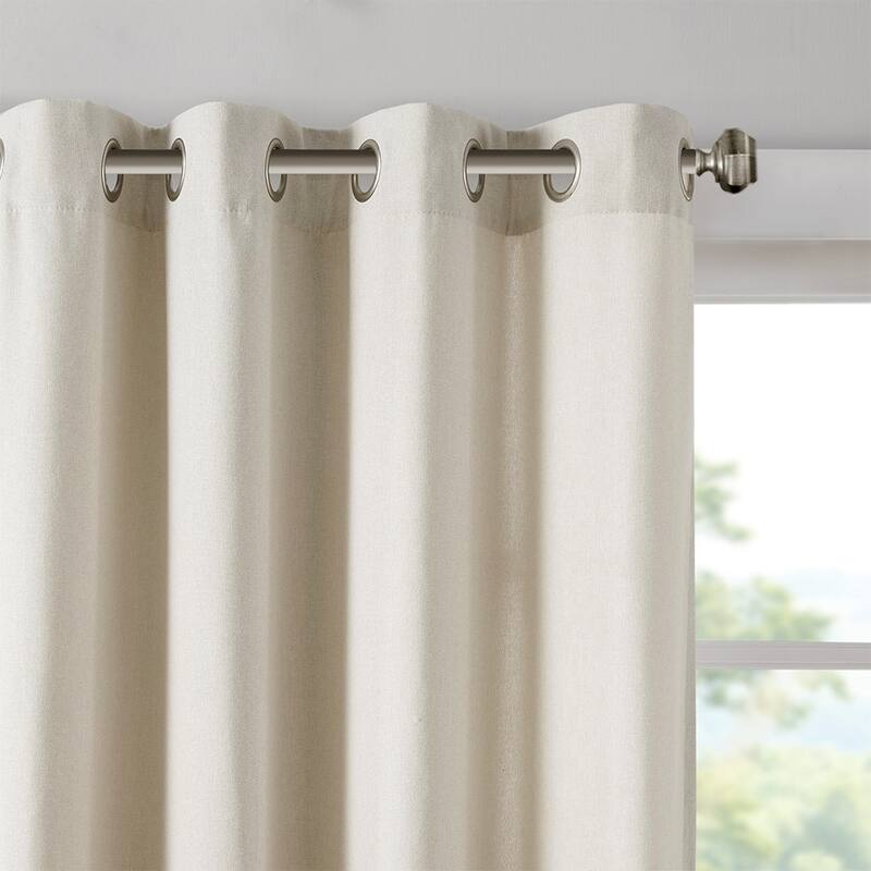 Twist Tab Total Blackout Window Curtain Panel Champagne 50x84" Blackout