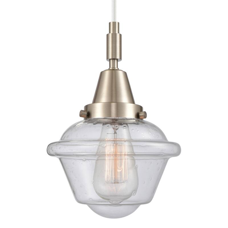 Innovations Lighting 447-1P-G534 Oxford 7" Wide Mini Pendant with - Brushed Satin Nickel