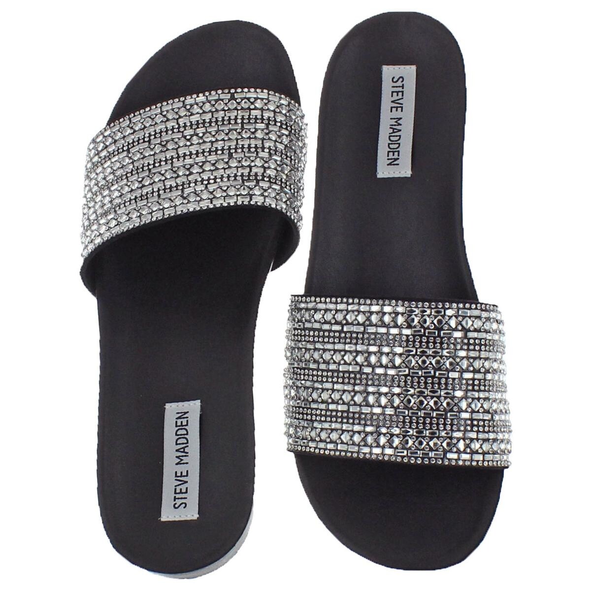 steve madden dazzle embellished slide sandal