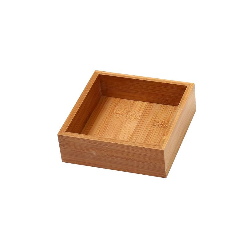 YBM Home Bamboo Kitchen Drawer Organizer Storage Box - 6x6x2 inch