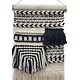 preview thumbnail 2 of 3, The Curated Nomad Chicory Macrame Wall Hanging with Navy Blue Pattern - Exact Size