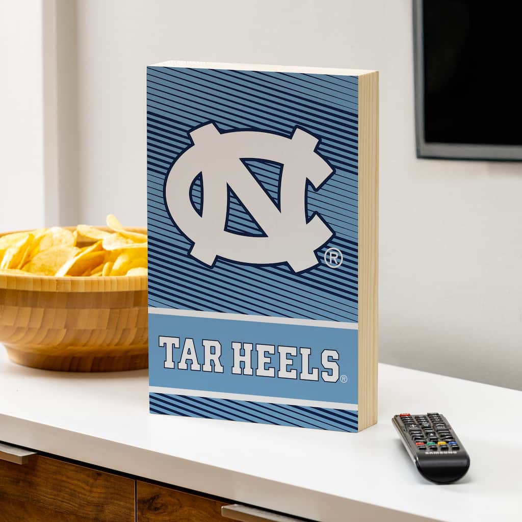University of North Carolina Wooden Tabletop Mantel Shelf Sign