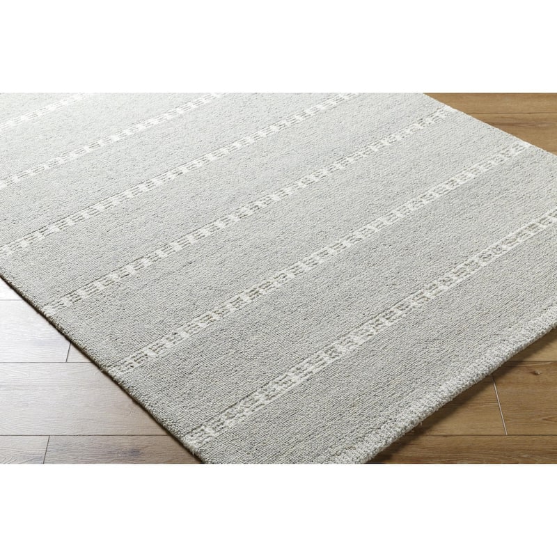 Yosef Casual Solid Color Wool Area Rug