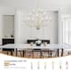 12-Light Candlestick Hanging Linear Chandelier Lighting 3-Tier Ceiling Light Fixture for Kitchen Island