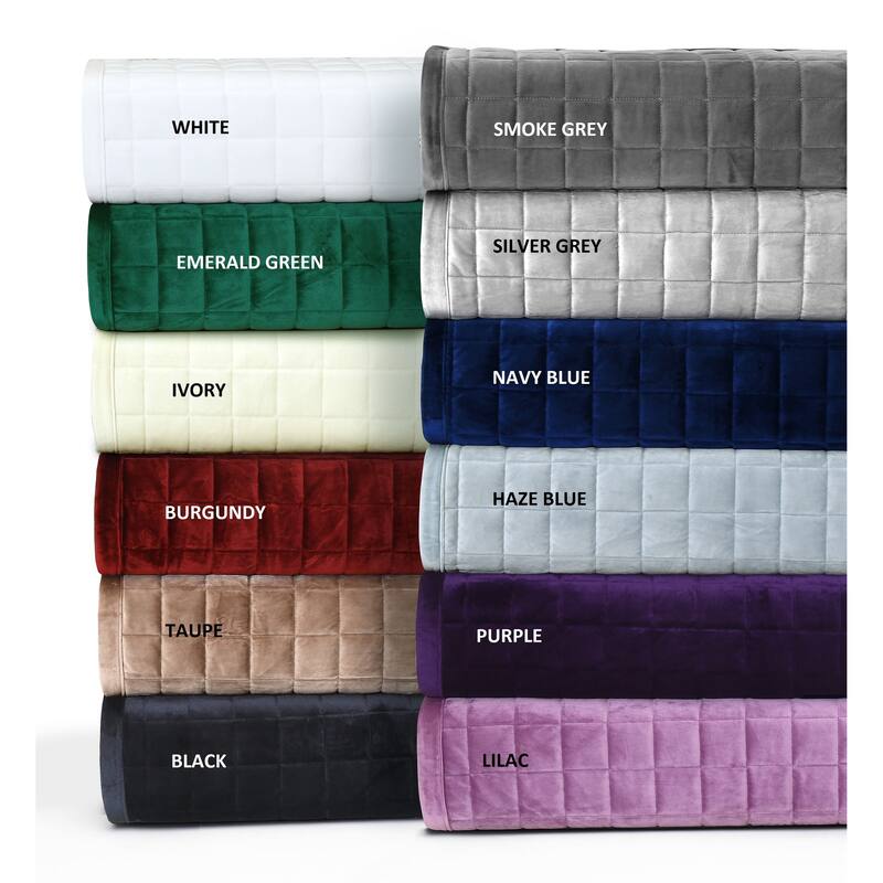 Florence Velvet Oversized Solid Quilt Set