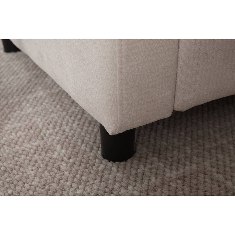 Sleeper Sofa Bed, Pull Out Couch with Mattress, 81.5" 2 Seater Upholstery Sectional Couches, Modern Linen Convertible Sofa