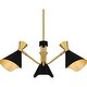 preview thumbnail 6 of 8, Arden 3-Light Matte Black Chandelier