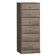 preview thumbnail 4 of 20, Prepac Astrid 6 Drawer Dresser for Bedroom, Tall Chest of Drawers, Bedroom Furniture, Clothes Storage and Organizer Drifted Gray