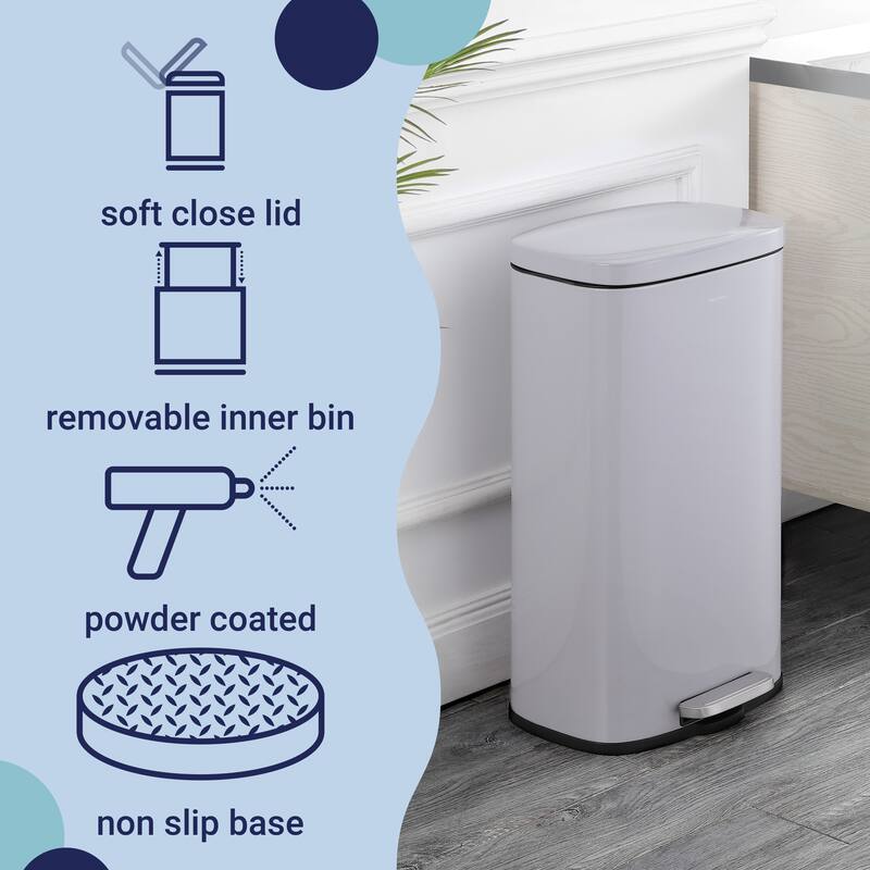 happimess Curtis 8-Gallon Step-Open Trash Can