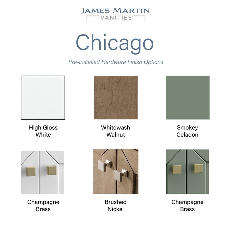 James Martin Vanities Chicago 60" Single Basin Hardwood Vanity Set