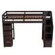 preview thumbnail 11 of 40, Multifunctional Design Loft Bed with Storage Stairs and Shelves, Efficient space, Twin Size