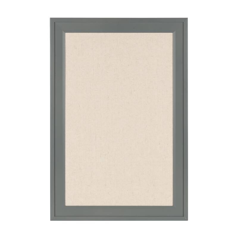 Bosc Linen Fabric Framed Pinboard - 18.5x27.5 - Gray