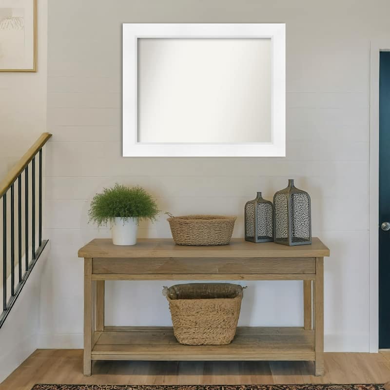 Sloped Non-Beveled Framed Wall Mirror
