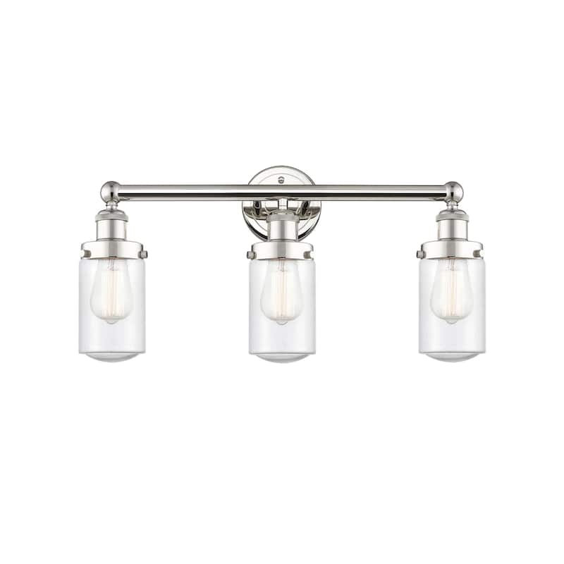 Innovations Lighting 616-3W-10-25 Dover Vanity Dover 3 Light 25" Wide - Polished Nickel / Seedy