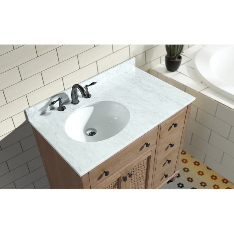 Ari Bath, Annie 36" Bathroom Vanity, Weathered Fir Finish