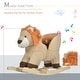 preview thumbnail 7 of 5, Qaba Baby Rocking Horse Lion with Sound, Brown