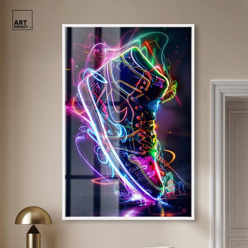 Bright Lights Sneaker Shadowbox by Art Remedy