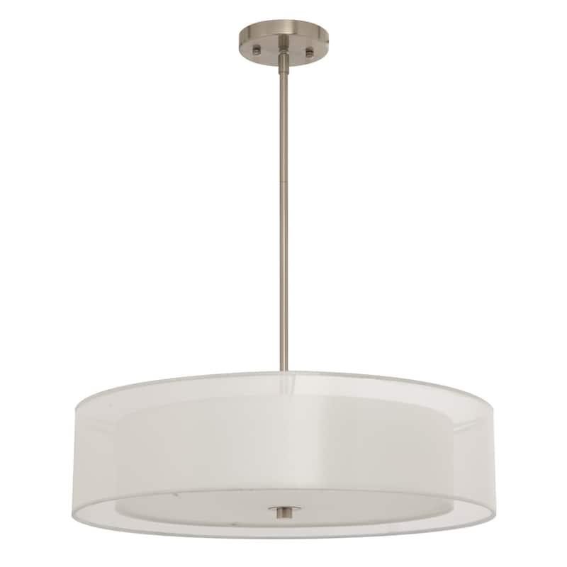 CO-Z 3-Light Antique Bronze Double Drum Pendant Chandelier