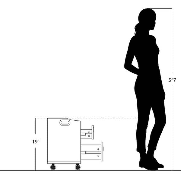 Alera Pedi Cart Pedicart Drawer Trolley for Pedicure Chair Spa Nail Salon, White - N/A