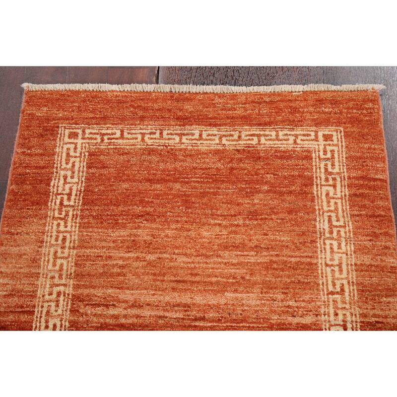 Geometric Gabbeh Kashkoli Oriental Runner Rug Hand-knotted Wool Carpet - 2'5" x 4'8"