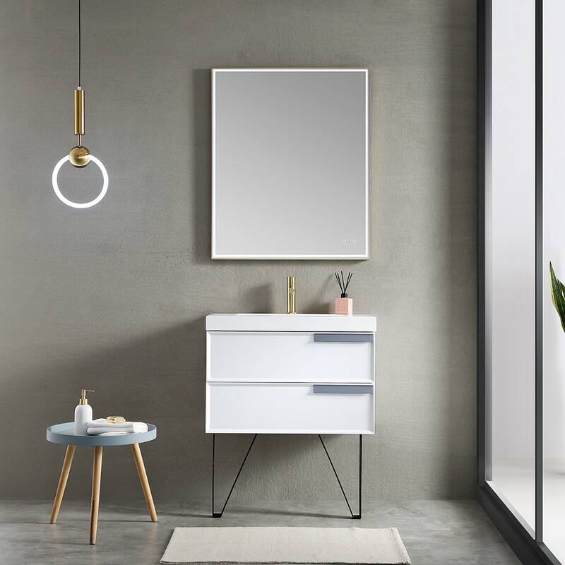 Fogless Color and Brightness Adjustable LED Mirror