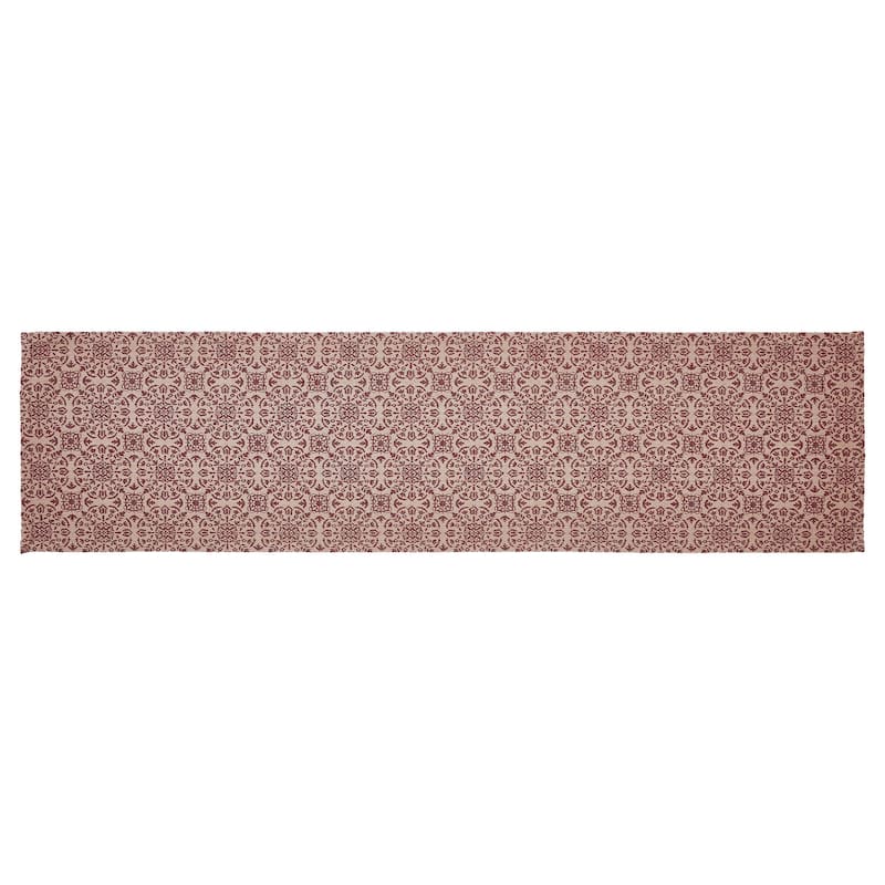 Custom House Black Tan Jacquard Runner 12x36