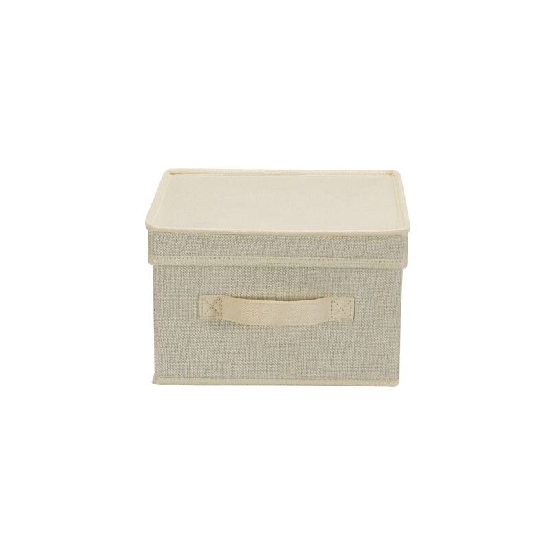 Household Essentials Canvas Storage Bins with Removable Lid, Set of 2