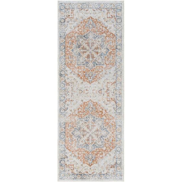Lillian Machine Washable Medallion Area Rug - 2'7" x 7'3"