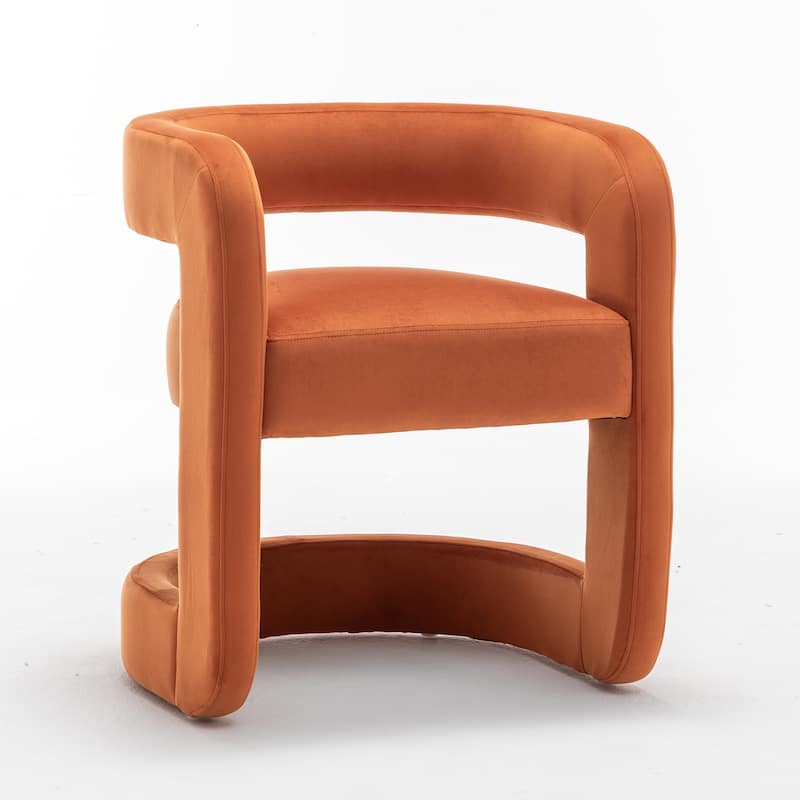 SEYNAR Modern Velvet E-Shaped Open Back Dining chair Set of 2