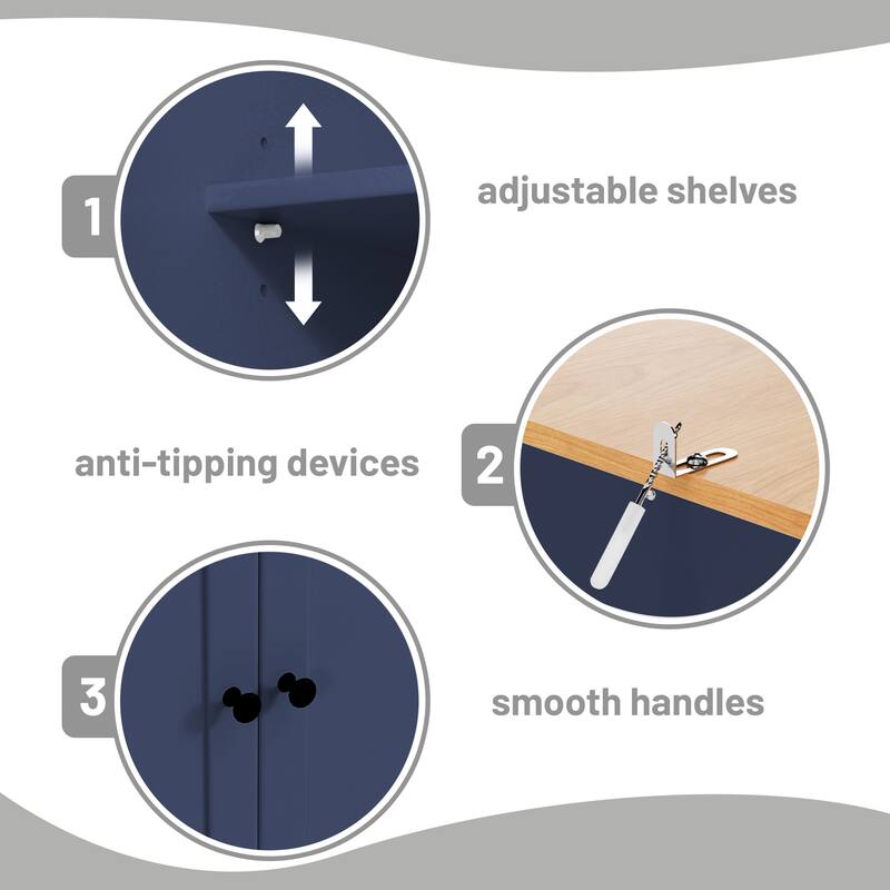71" Large Freestanding Kitchen Pantry Cabinet with 2 Drawers, 2 Adjustable Shelves and 8 Door Shelves for Kitchen