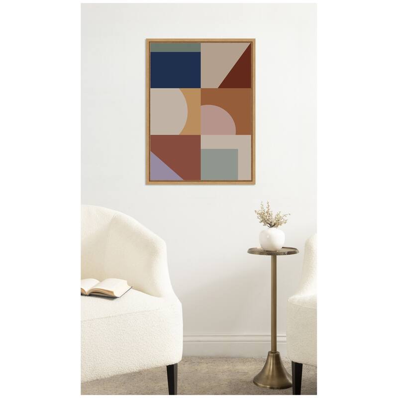 Kate and Laurel Modern Bohemian Pattern 1 by The Creative Bunch Studio Framed Canvas Wall Art Print