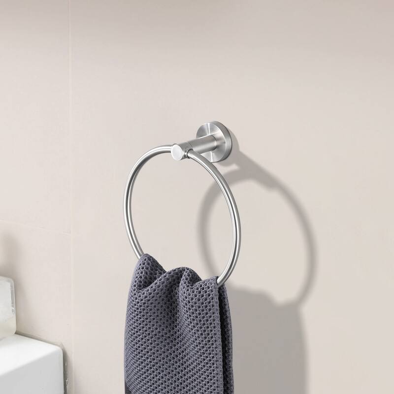 Topcraft Wall Mounted Stainless Steel Bathroom 4-Piece Hardware Accessory Set