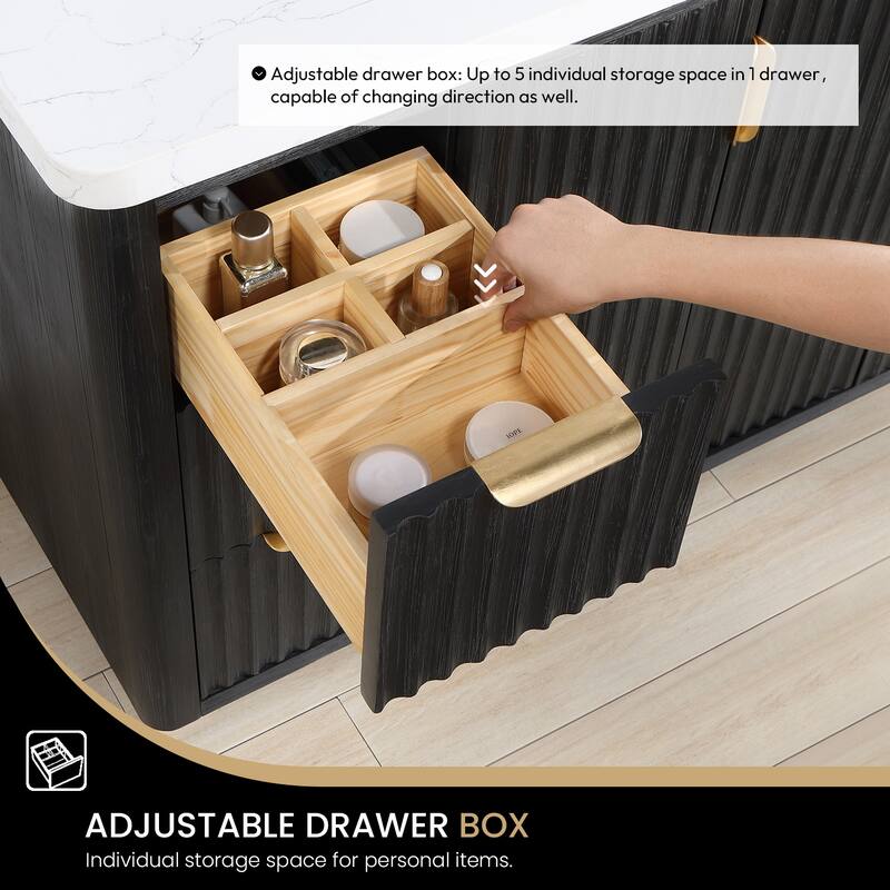 Cadiz Bath Vanity with Composite Stone Top and Mirror