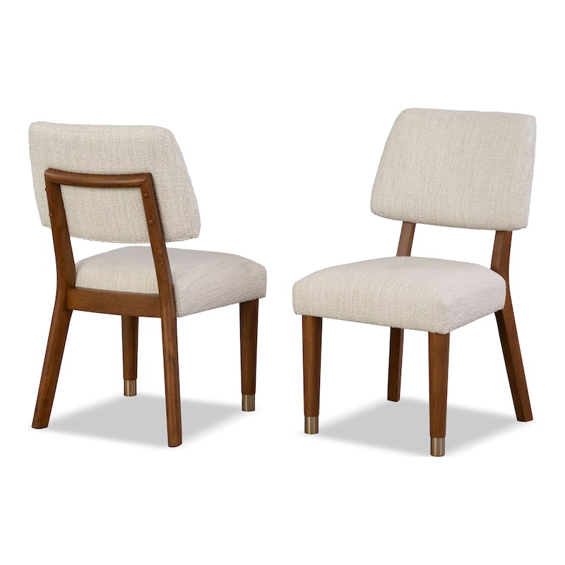 Furniture of America Forma Mid-Century Modern Walnut Solid Wood Dining Chairs (Set of 2)