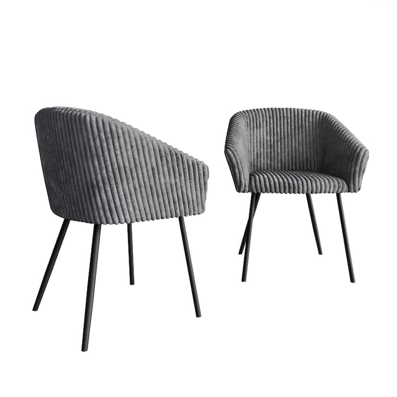 CraftPorch Minimalist 2-Piece Dining Chair - Grey