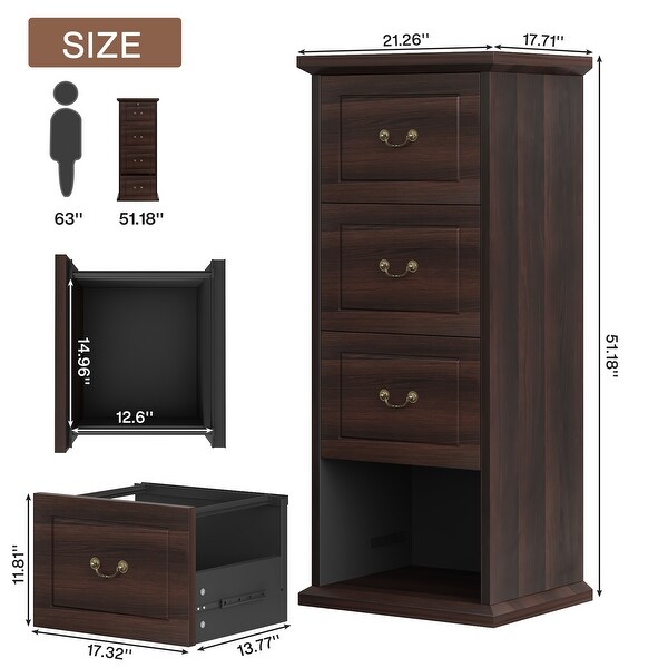 Timber filing cabinet discount