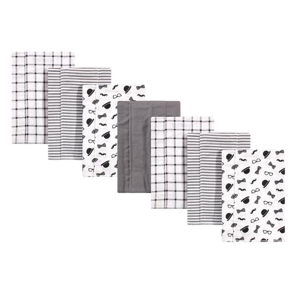 slide 1 of 1, Little Treasure Baby Boy Cotton Flannel Burp Cloths 7pk, Gentleman, One Size - Gentleman 7-Pack - One Size One Size - Gentleman 7-Pack