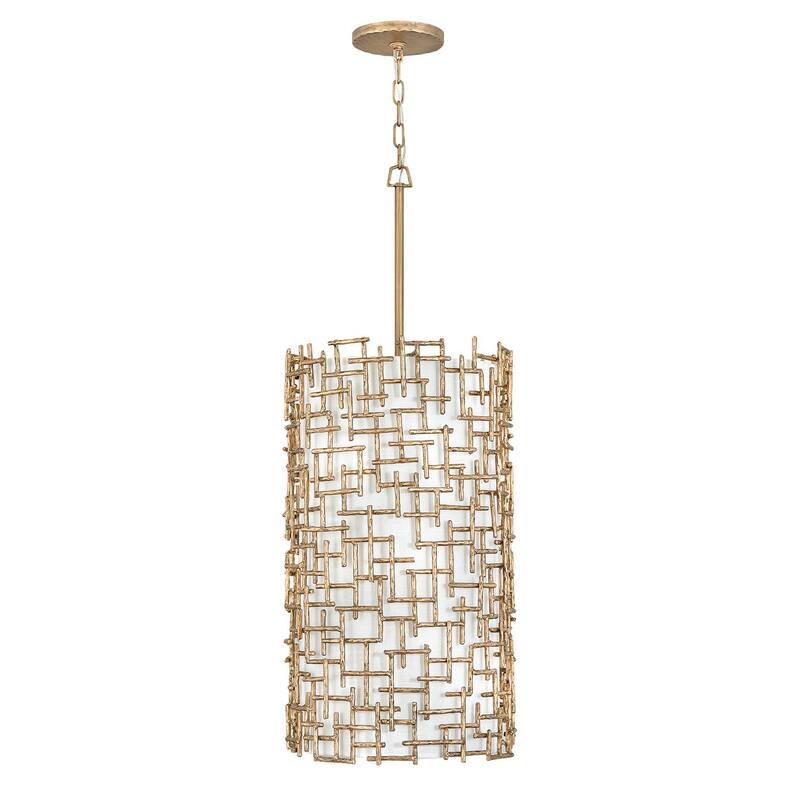 Fredrick Ramond Farrah 42" Tall Single Pendant with White Fabric Shade