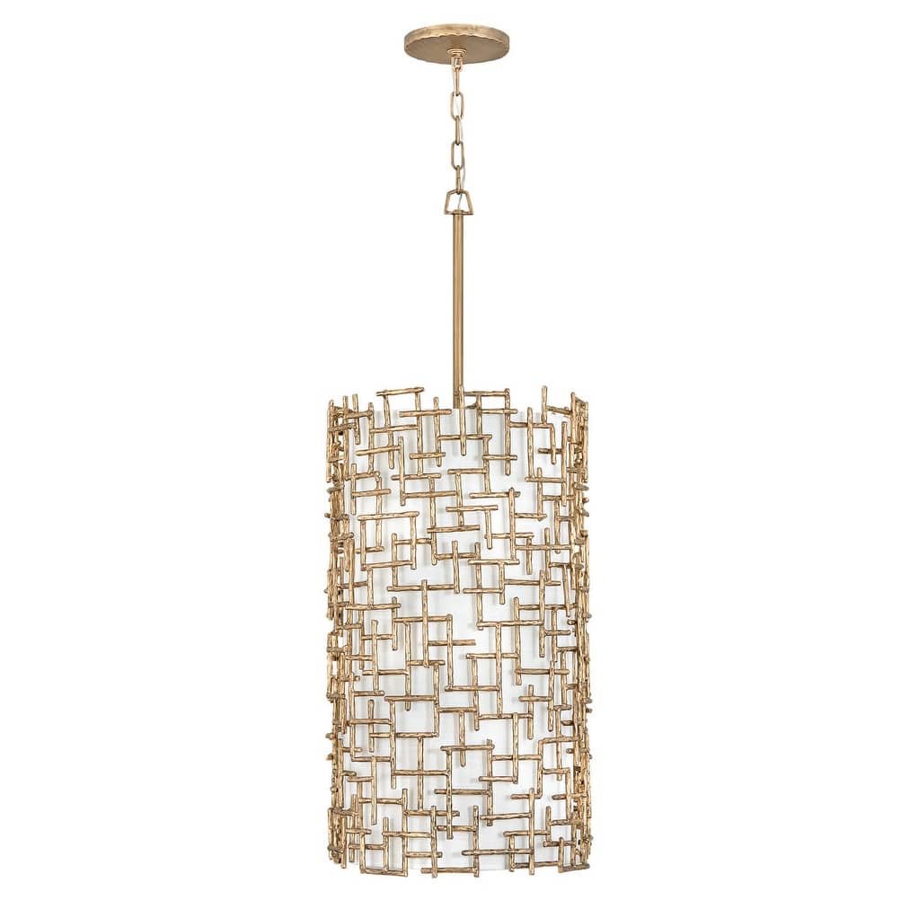 Fredrick Ramond Farrah 42" Tall Single Pendant with White Fabric Shade