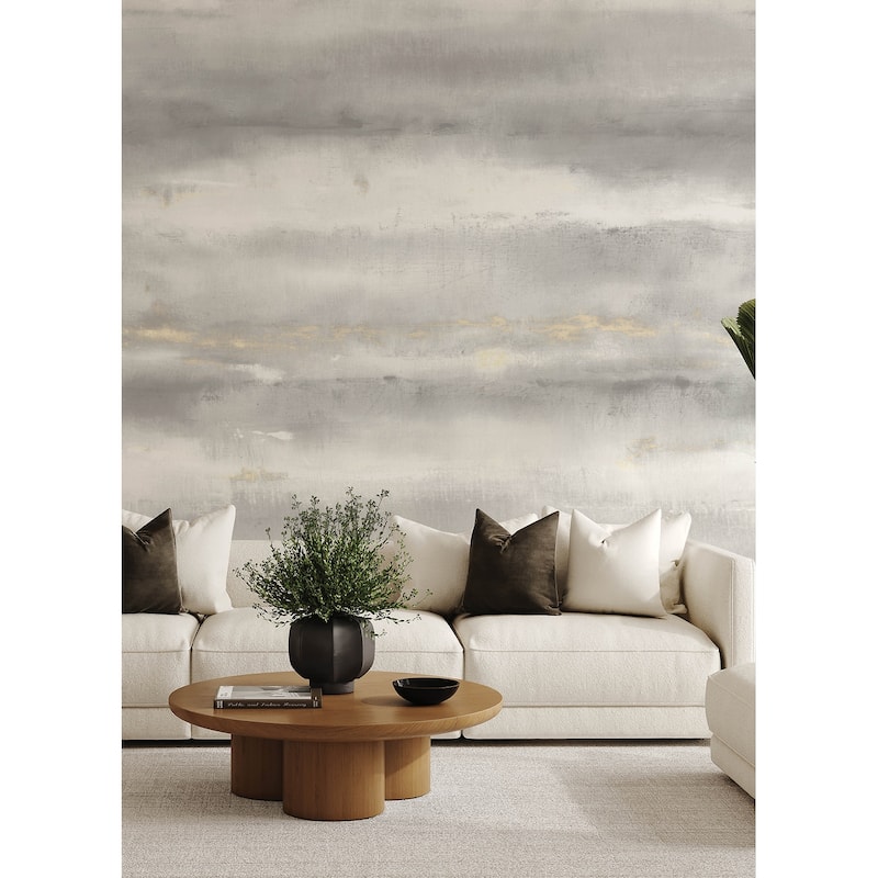 A-Street Prints Aveline Grey Wall Mural