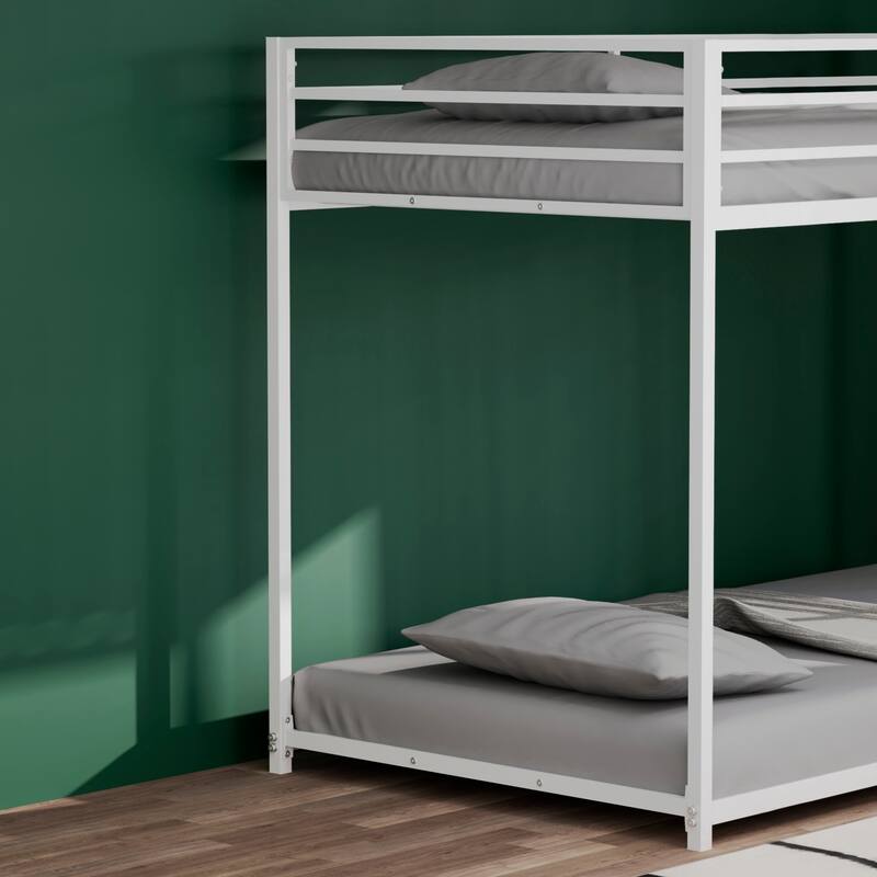 Twin over Twin Metal Bunk For Bedroom