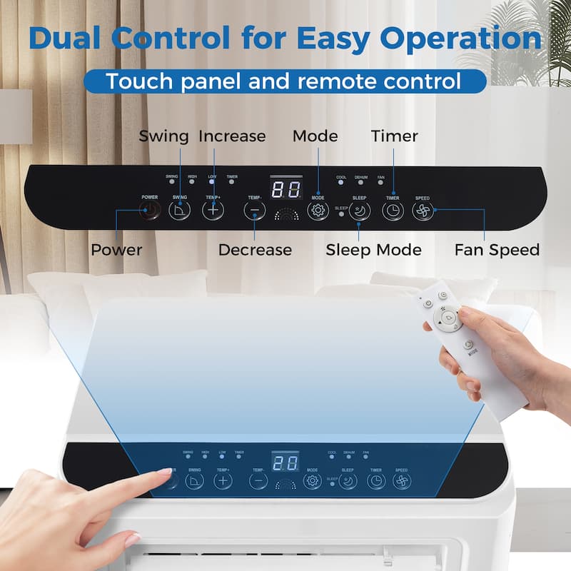 Gymax 8000 BTU Portable Air Conditioner 3 in 1 Floor AC Unit w/ Fan &