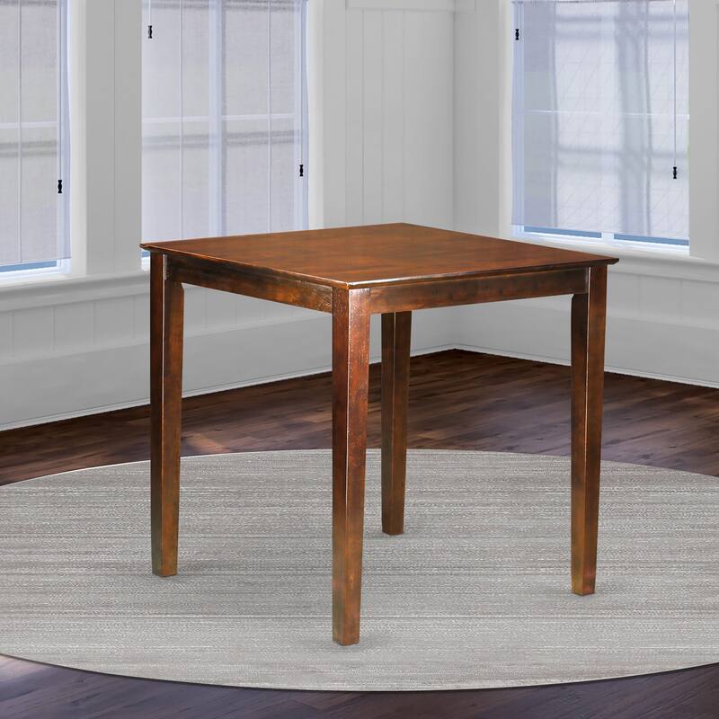 East West Furniture Vernon Square Bar Height Counter Table for Small Spaces(Finish Options) - VNT-MAH-T