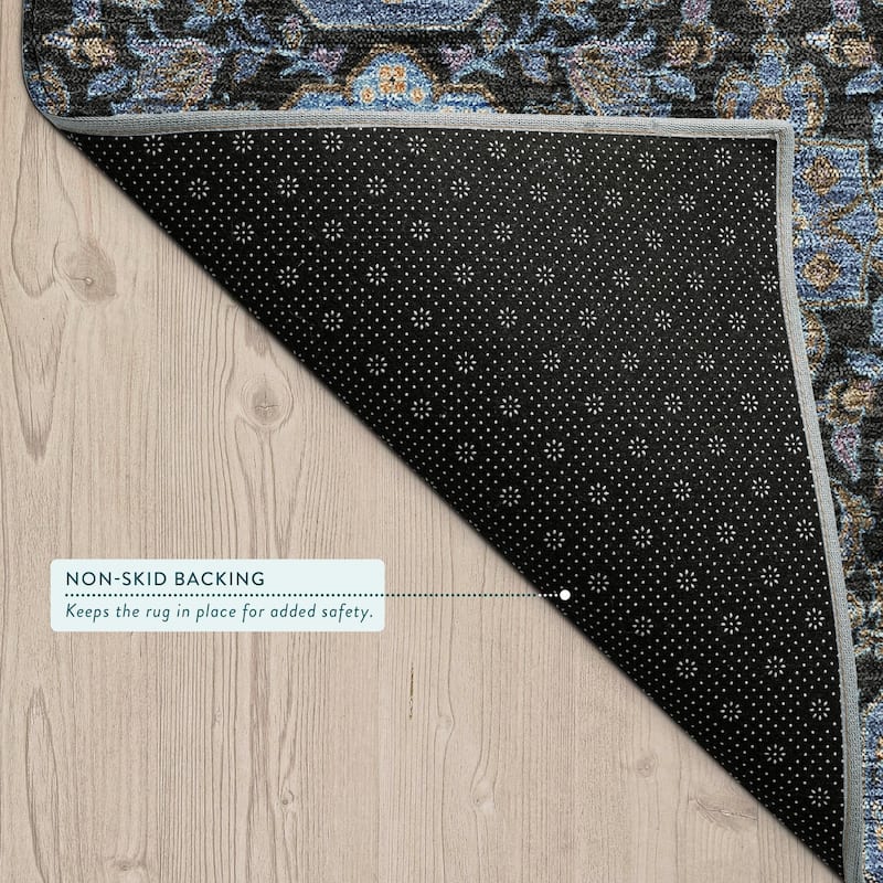 Machine Washable Indoor/ Outdoor Global Budden Chantille Rug