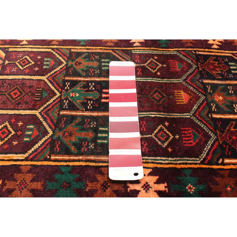 ECARPETGALLERY Hand-knotted Teimani Burgundy Wool Rug - 3'0 x 4'6