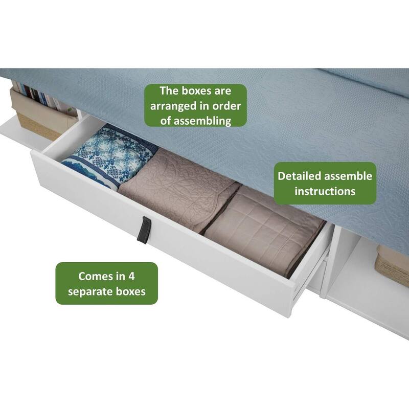 Copper Grove Rivne Storage Platform Bed with Drawers and Shelves