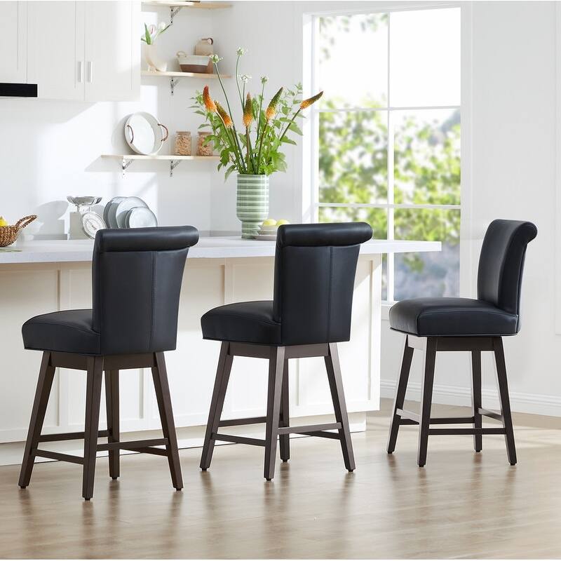 Spruce & Spring Noah Modern Upholstered Counter Height Swivel Barstool Single