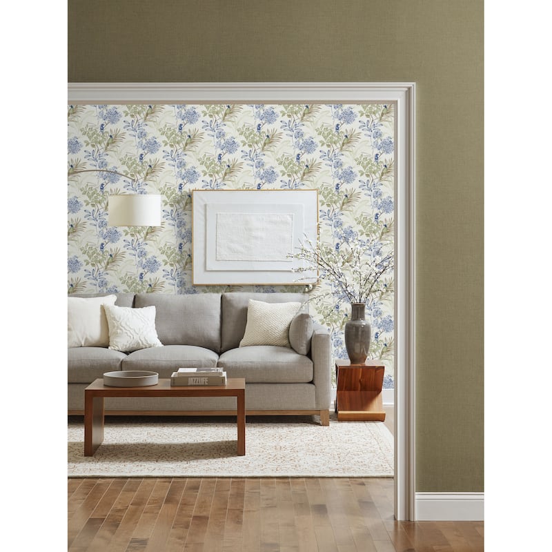 Salinas, Handpainted Songbird 27 In X 27 Ft = 60.8 Sq Ft Wallpaper