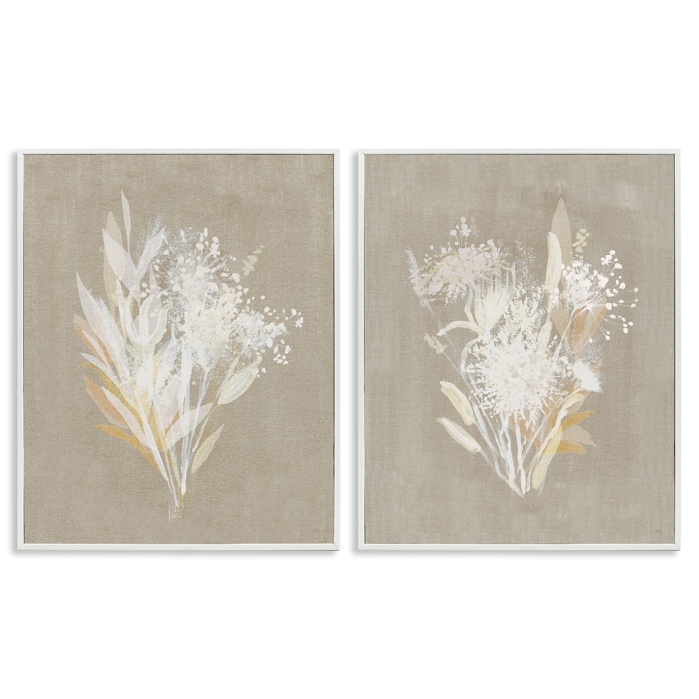 Stupell Natural Herb Impression Framed Giclee Art Design By Susan Jill (Set of 2)